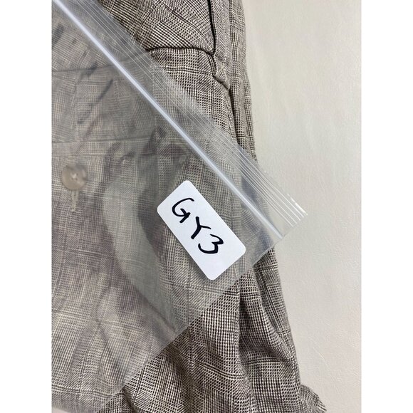 Banana Republic Linen Blend Plaid Bermuda Shorts Size 8 Brown Capsule Classic - Picture 12 of 16